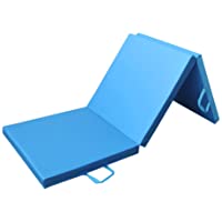 PRISP Colchoneta de Espuma 180 cm- Triple Plegable- para Gimnasia- Fitness- Yoga- aeróbics y Ejercicio para casa e…